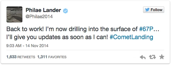 菲萊、推特、羅塞塔